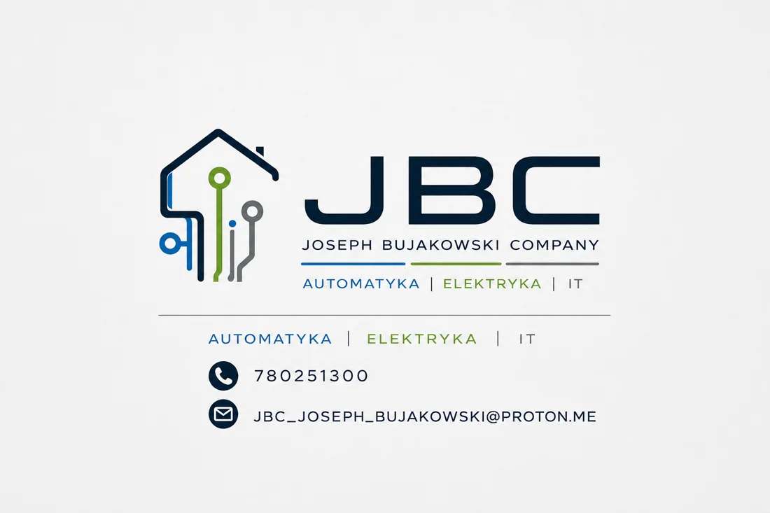 Logo JBC — Joseph Bujakowski Company, Automatyka, Elektryka, IT